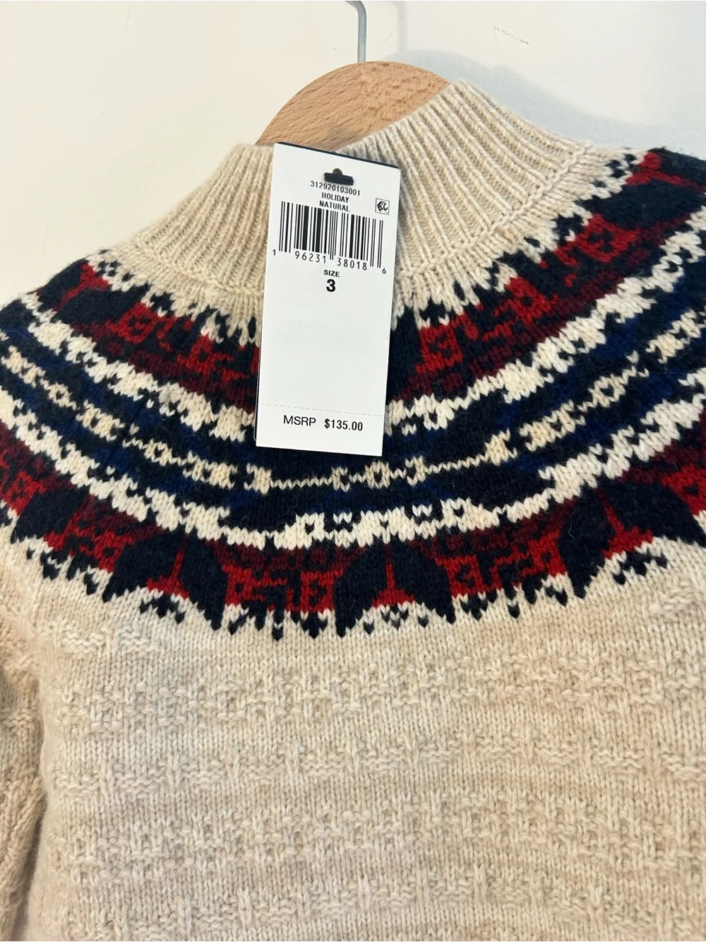 Polo Ralph Lauren Kids Fair isle Wool-Blend Sweater Size 3T